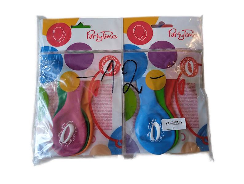 Balony cyferki "0" 3 szt. ARP/Number balloons "0" 3 pcs