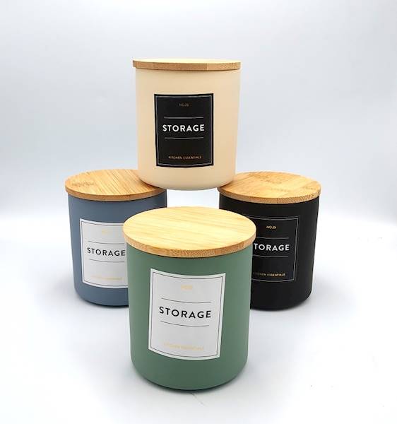 Pojemnik ceramiczny na zywnosc  z pokrywka mix kolor / Ceramic food container with lid, mix color