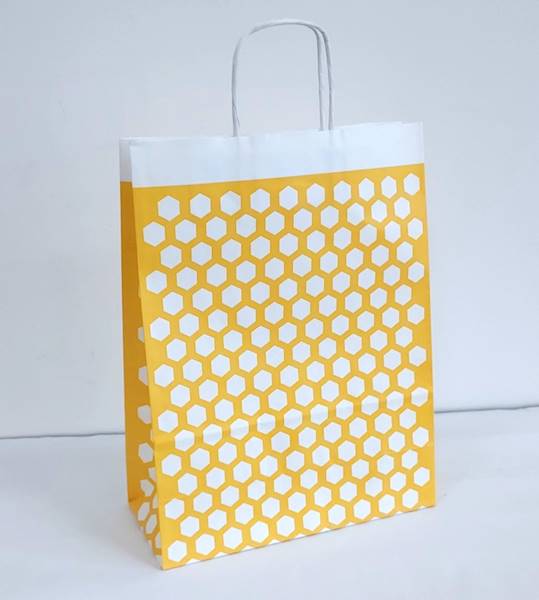 Torebka prezentowa 24x10x32 cm T1300002203 zolta ECOBAG / Yellow gift bag