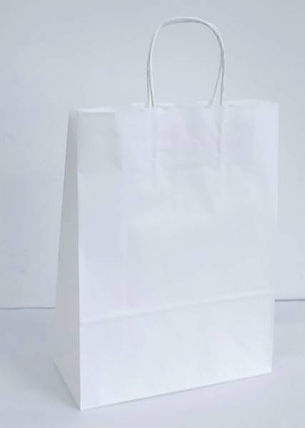 Torebka prezentowa biala 240x100x320mm ECOBAG / White gift bag