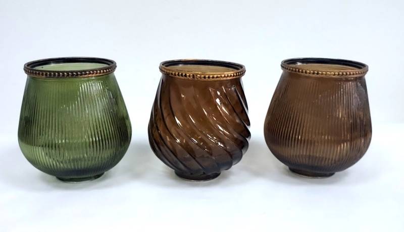Szklany swiecznik mix AC60142 / Glass candle holder mix