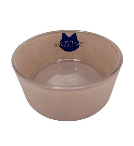Miska szklana rozowa kocia glowa T-Glass / T-Glass Pink Cat Head Glass Bowl