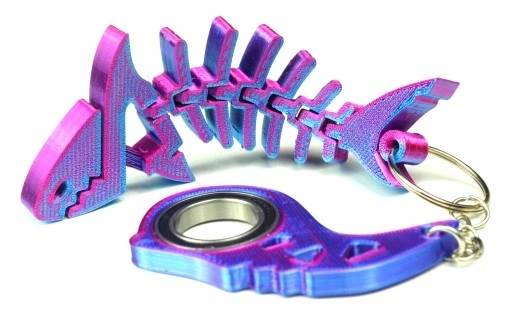 Brelok do kluczy karambit "Rekin" mix kolor / Keyrambit keychain "Shark" mix color