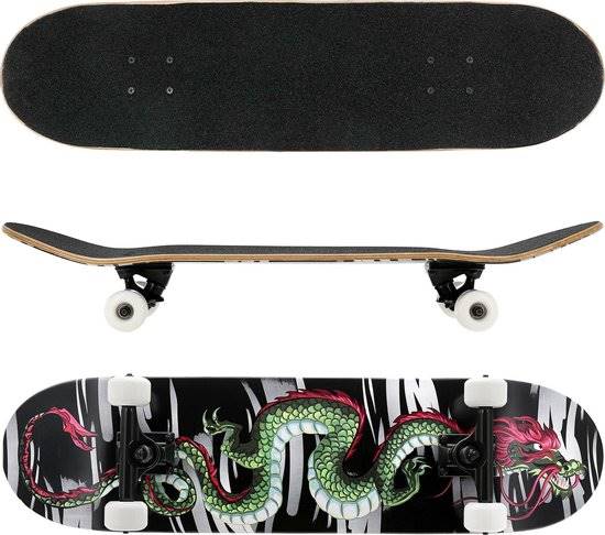 Deskorolka "Smok" zielony / "Dragon" skateboard, green