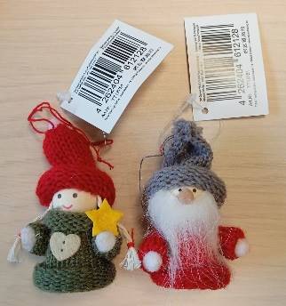 Art. dek. zimowe figurki 2-wzory 7,5 cm TT13751 / Art. deco winter figurines 2-patterns