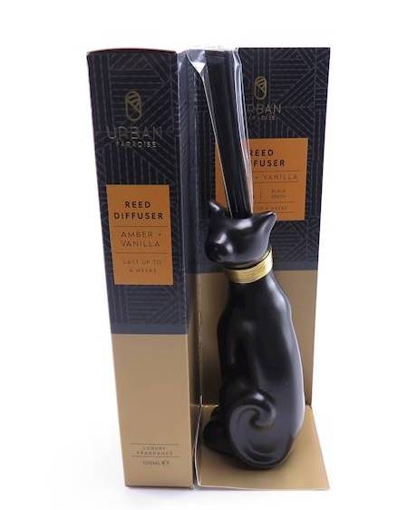 Dyfuzor trzcinowy waniliowy "kot" / Vanilla reed diffuser "cat"