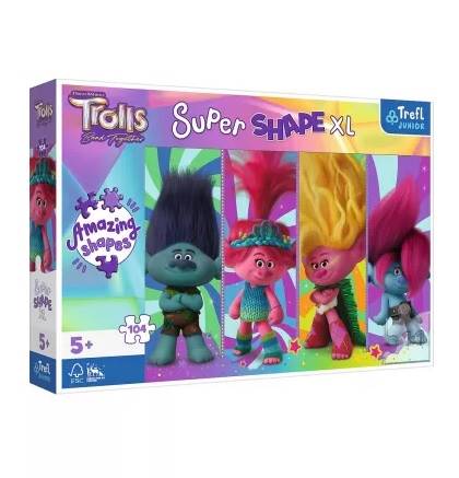Puzzle - "104 XL Super Shape" - Zabawy z trollami 50037 TREFL / Puzzle - "104 XL Super Shape" - Fun with trolls