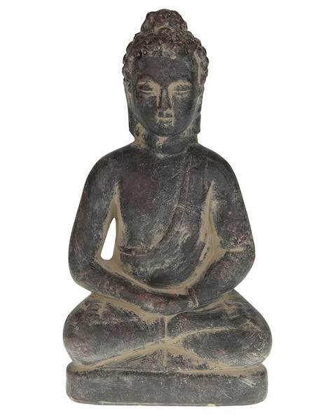 Statua buddy ciemnoszara 38833-265 / Buddha statue dark gray