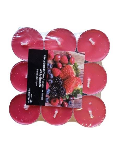 Swieczki tealight dzikie jagody (18 szt. -kpl.) 6179130 / Wild berry tealight candles (18 pcs. -set)