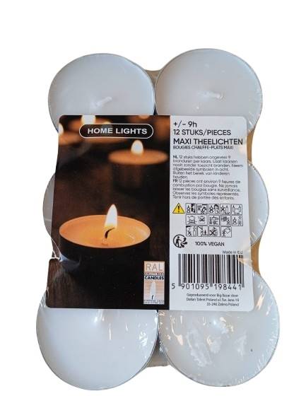 Swieczka tealight bezzapachowy podgrzewacz 12 szt 6173561 / Unscented tealight candle warmer 12 pcs