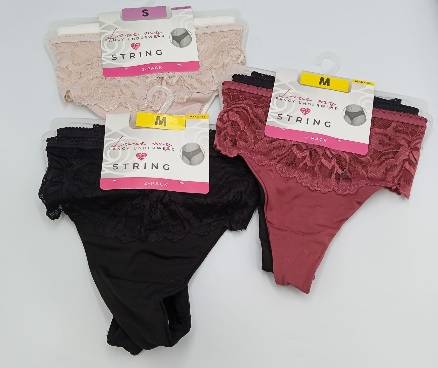 Stringi 2szt mix kolor rozmiar 2580585 / Thong 2 pcs mix color size