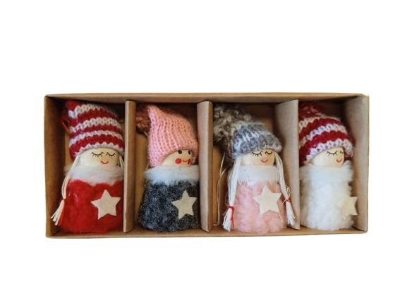 Zimowa dekoracja dziecko Angelina (kpl - 4 szt) TT10874 / Winter decoration baby Angelina (set - 4 pcs)