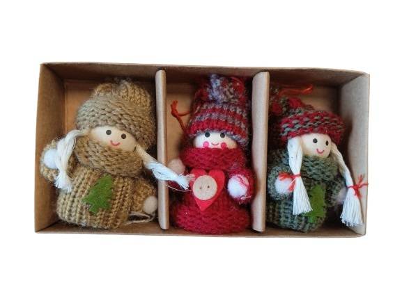 Zestaw 3 szt dekoracji gnomy TT10875 / Set of 3 gnomes decorations