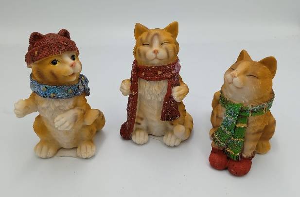 Zestaw 3 szt figurek kot TT11204 / Set of 3 cat figurines