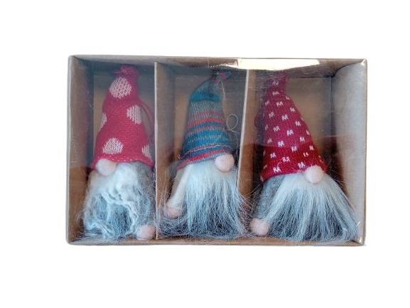 Zawieszki gnom 3szt- kpl. TT10872 / Gnome pendants 3 pcs - set