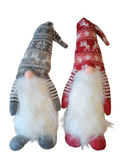 Zimowa dek. krasnal (2-kolory) TT10888 / Winter gnome decoration (2 colors)