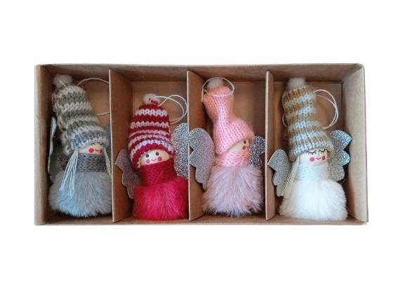 Zestaw 4 szt. wiszacych krasnali TT10873 / Set of 4 hanging gnomes
