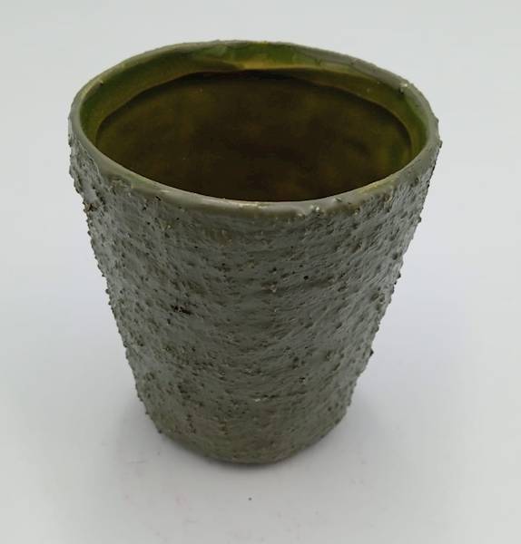 Doniczka zielona mala AAR7076KA / Small green flowerpot