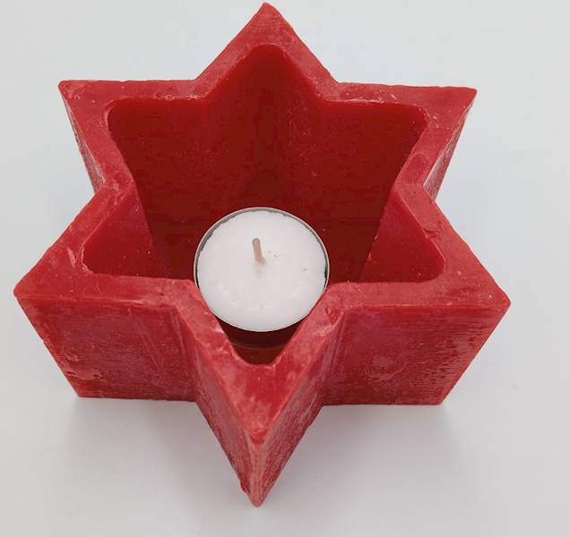 Swieca gwiazda czerwona / Red star candle