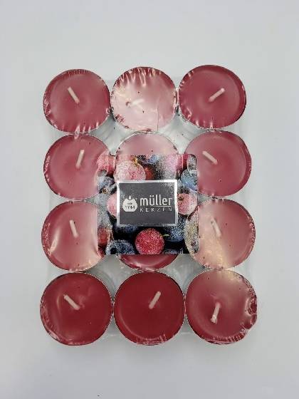 Tealighty 24 szt jagoda / Tealights 24 pcs berry