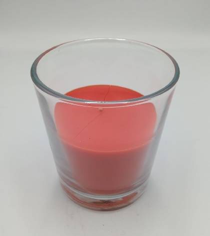 Swieca czerwona w szkle 8 / Red candle in glass