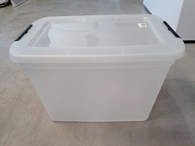 Pojemnik plastikowy z pokr. przez. z zam. czarnym 55 L 58x39x38 cm 2.GAT / Plastic container