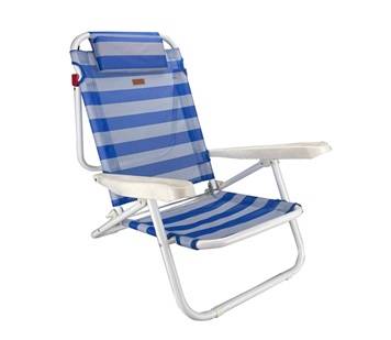Lezak ogrodowy bialo-niebieski TB002486/Garden lounger white and blue