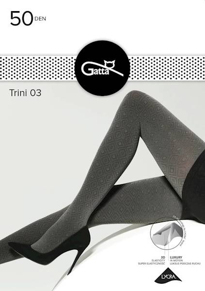 Rajstopy damskie 2-S GRAFIT.NERO TRINI 03 "Gatta" / Women's tights