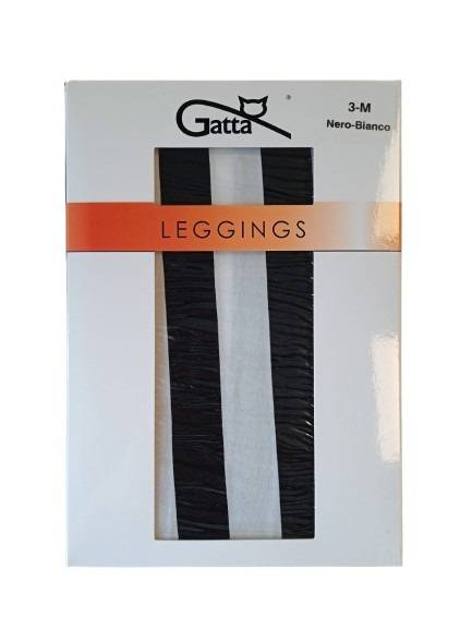 Legginsy damskie 3-M NERO-BIANCE LEG.STRIPES 01 / Women's tights