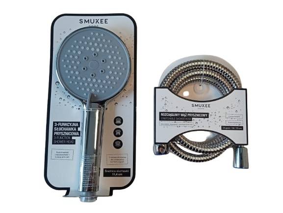 Kpl sluchawek prysznicowych 9 szt i waz prysznicowy 5 szt / Set of 9 shower heads and 5 shower hoses