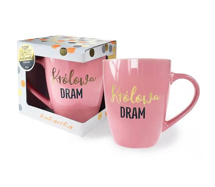 Kubek 300 ml "Krolowa dram" (rozowy) Q 874 / Mug "Krolowa dram" (pink) Q 874