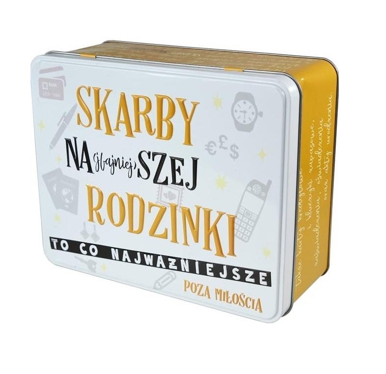 Puszka skarbuszka - "Skarby rodzinki"  PS-006 / Treasure box - "Family Treasures"