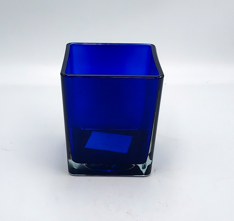Doniczka kwadrat granatowa H 120 D 105  70225G / Navy blue square flowerpot