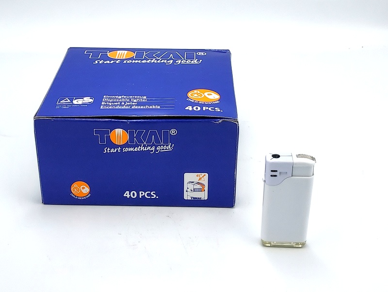 Zapalniczki TOKAI biala 40 pcs. / White lighter 40 pcs