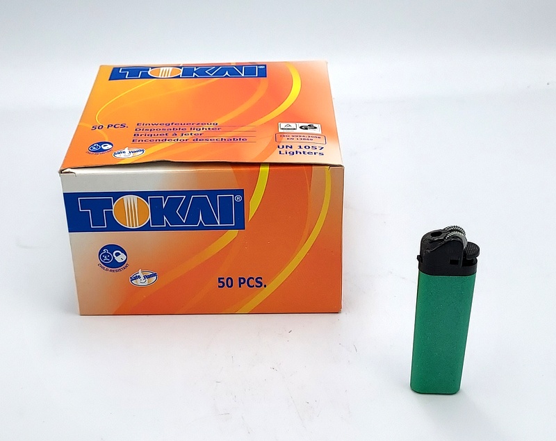 Zapalniczka TOKAI zielona 50 pcs. / Green lighter 50 pcs