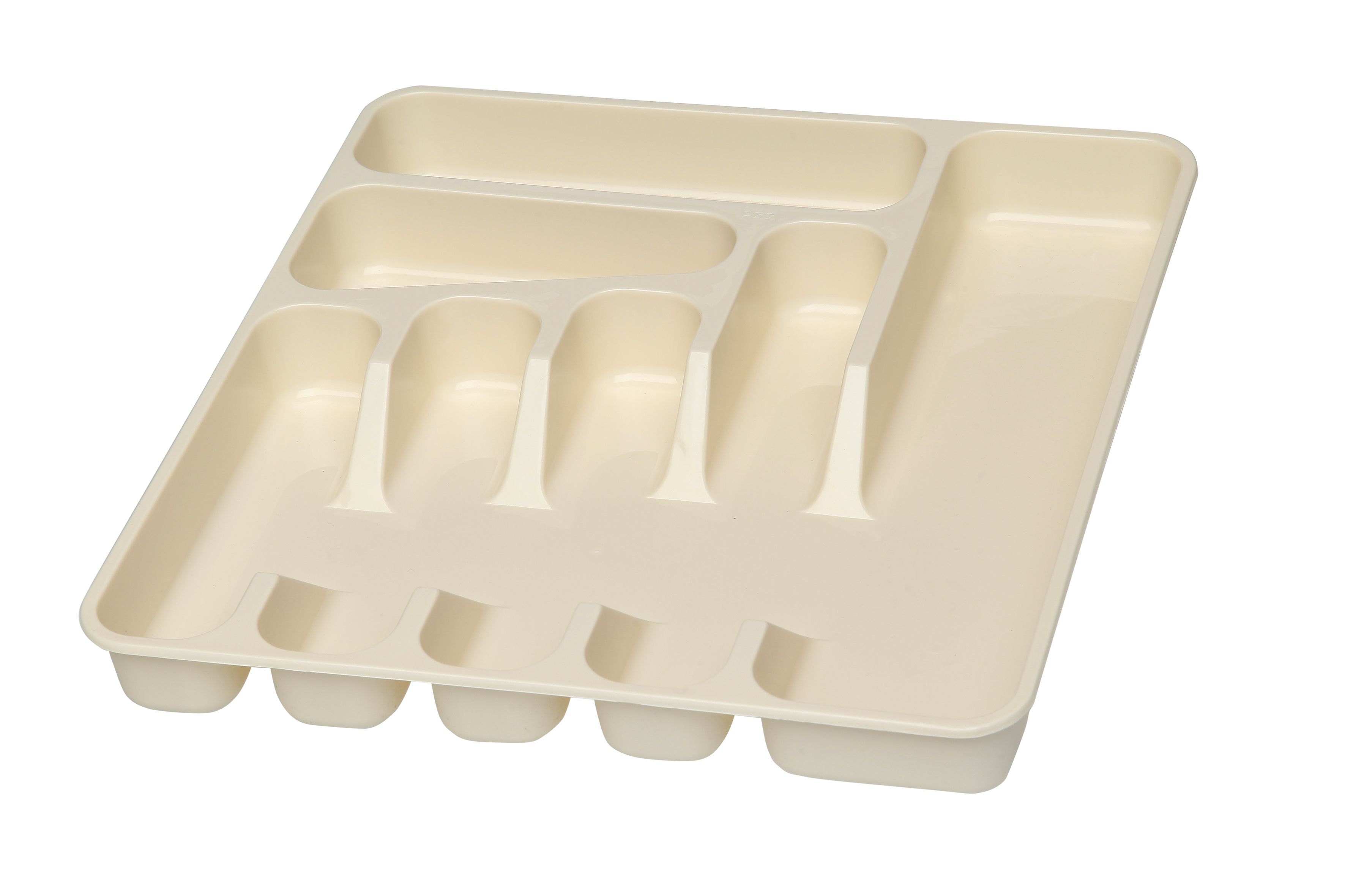 Pojemnik na sztucce 7-czesciowy kremowy 39,5x37x5 cm. KEEEPER / Cream cutlery container