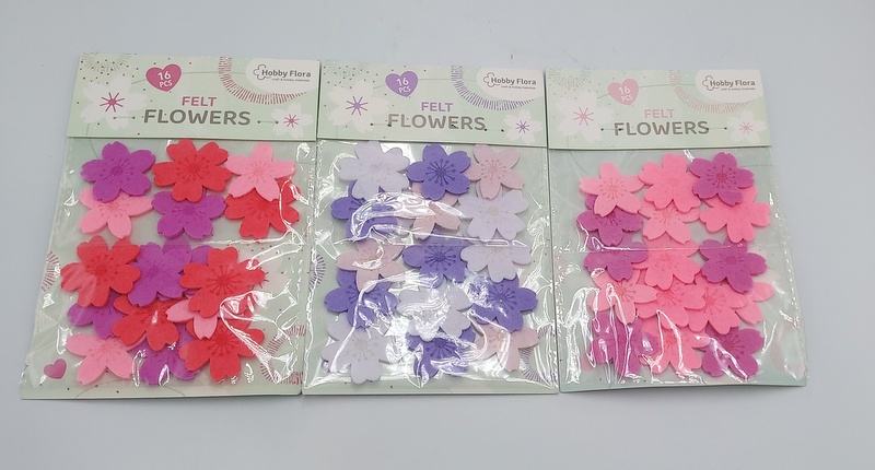 Kwiaty filcowe mix 3203324 / Felt flowers mix
