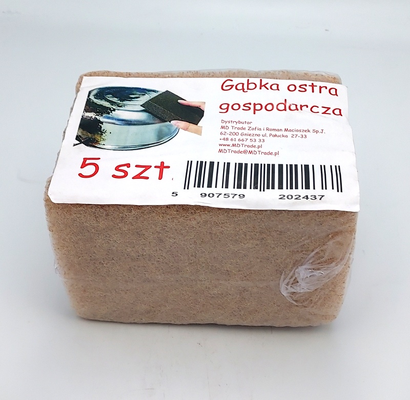Gabka ostra gospodarcza 5 szt. / Sharp household sponge 5 pcs.