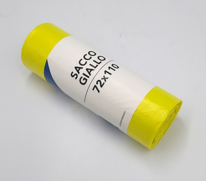 Worki na smieci zolte 120 L. , 20 SZT. / ROLKA.  PRO39810 / Yellow garbage bags 120 l 20 pcs
