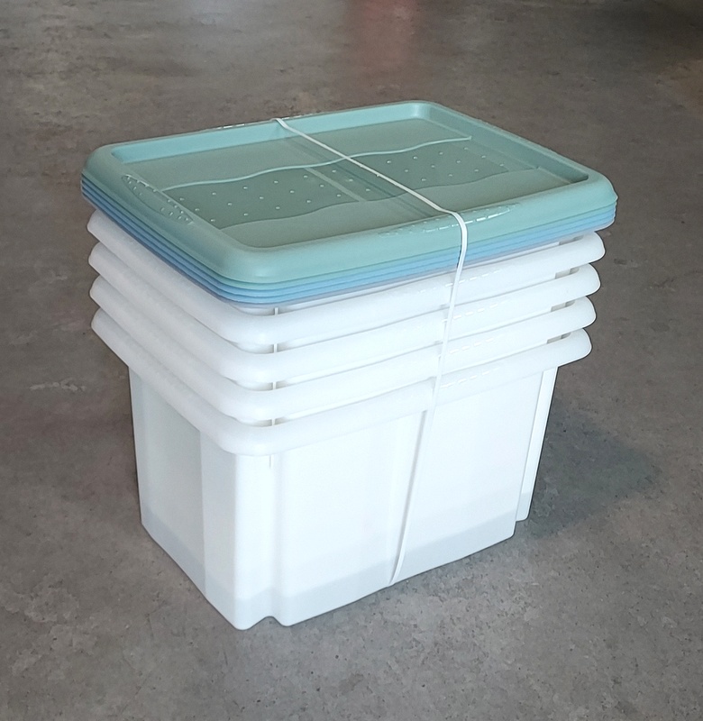 Zestaw 5x emil & emilia skrzynka obrotowa z pokrywa 15 l Keeeper / 5x emil & emilia rotating box with cover