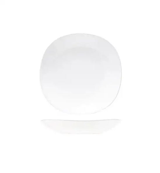 Talerz bialy 21X21XH3,8CM 3093021 BS002 / White plate