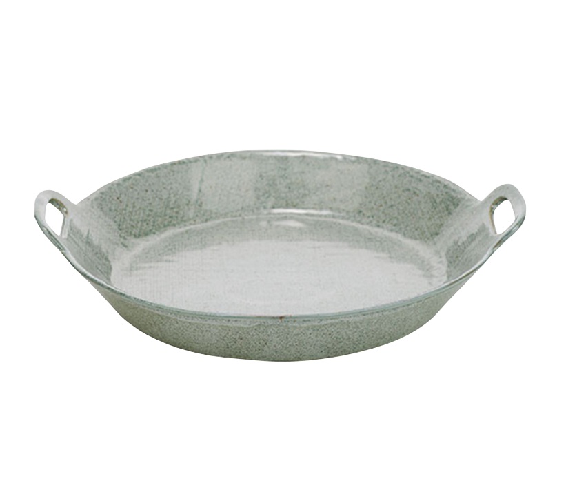 Miska plaska z uchwytami szara D28-31XH4,8CM 9074028 BS002 / Flat bowl with handles, gray