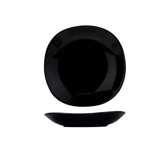 Talerz czarny 21X21XH3,8CM  3093121 BS002 / black plate