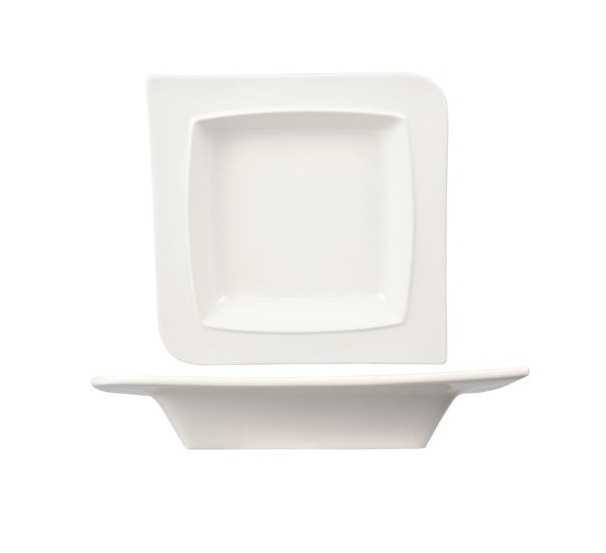 Talerz kwadratowy  bialy 19X19XH3.4CM 4523736 BS002 / Square white plate