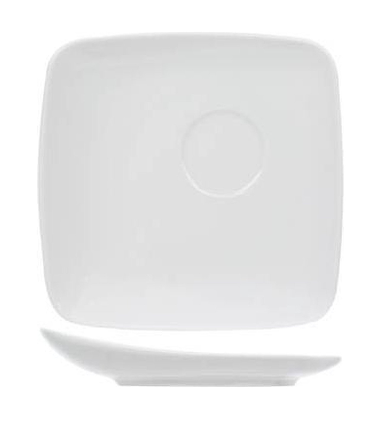 Komplet talerzy bialych 15X15CM SET 6 BS002 / white plates 6 psc