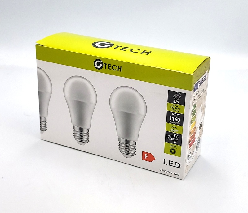 Zarowki 3 szt. E27, 12,0W 1160 LUMEN 3000K  GT-A60WW12W-3 / LED bulb
