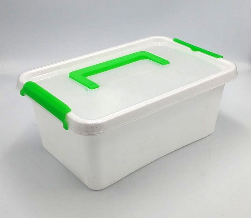 Pojemnik 12,5 l bialy z pokrywka + wklad 2.GAT / 12.5 l white container with lid + insert