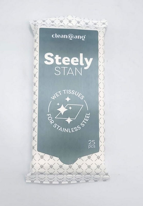 Nawilzane chusteczki do stali nierdzewnej - 25 szt./Wet wipes for stainless steel - 25 pcs.