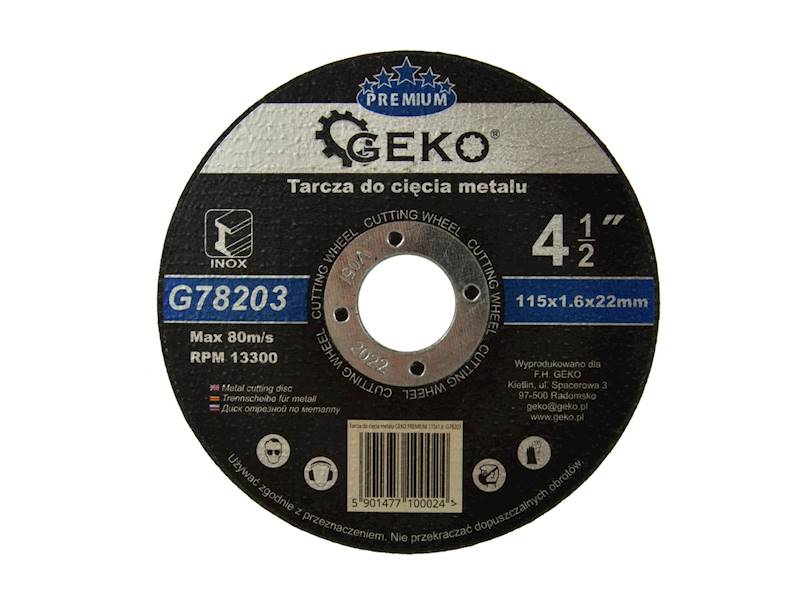 TARCZA DO METALU 115x1,6 GEKO PREMIUM