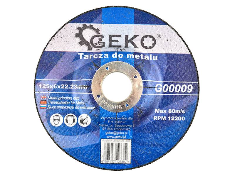 TARCZA DO METALU 125 x 6 x 22   GEKO